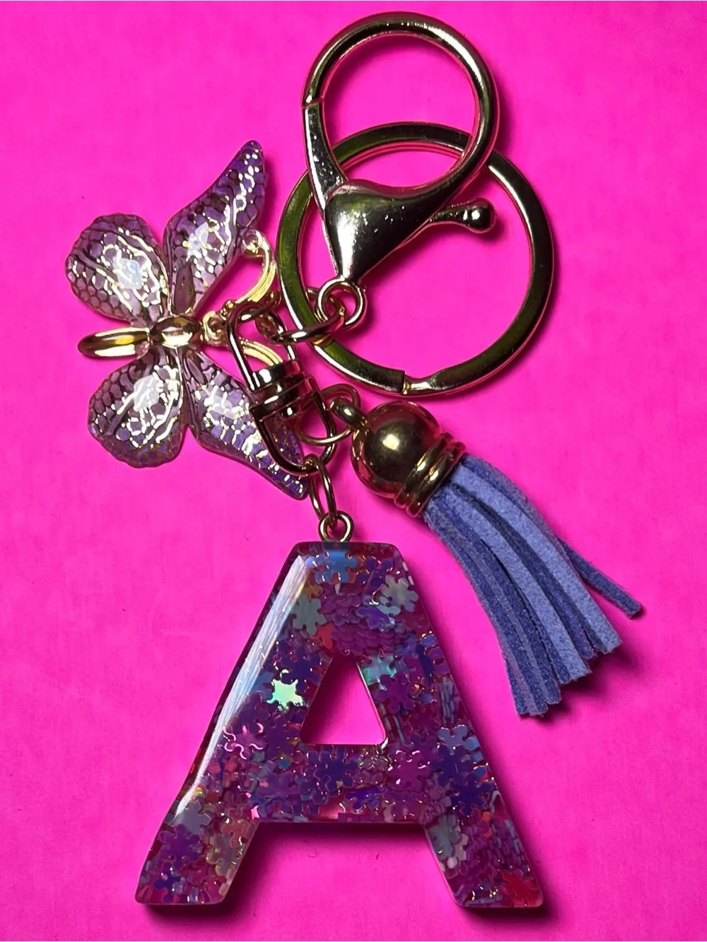 Letter A Keychain, Alphabet Keychains, Women’s & Girls accessories